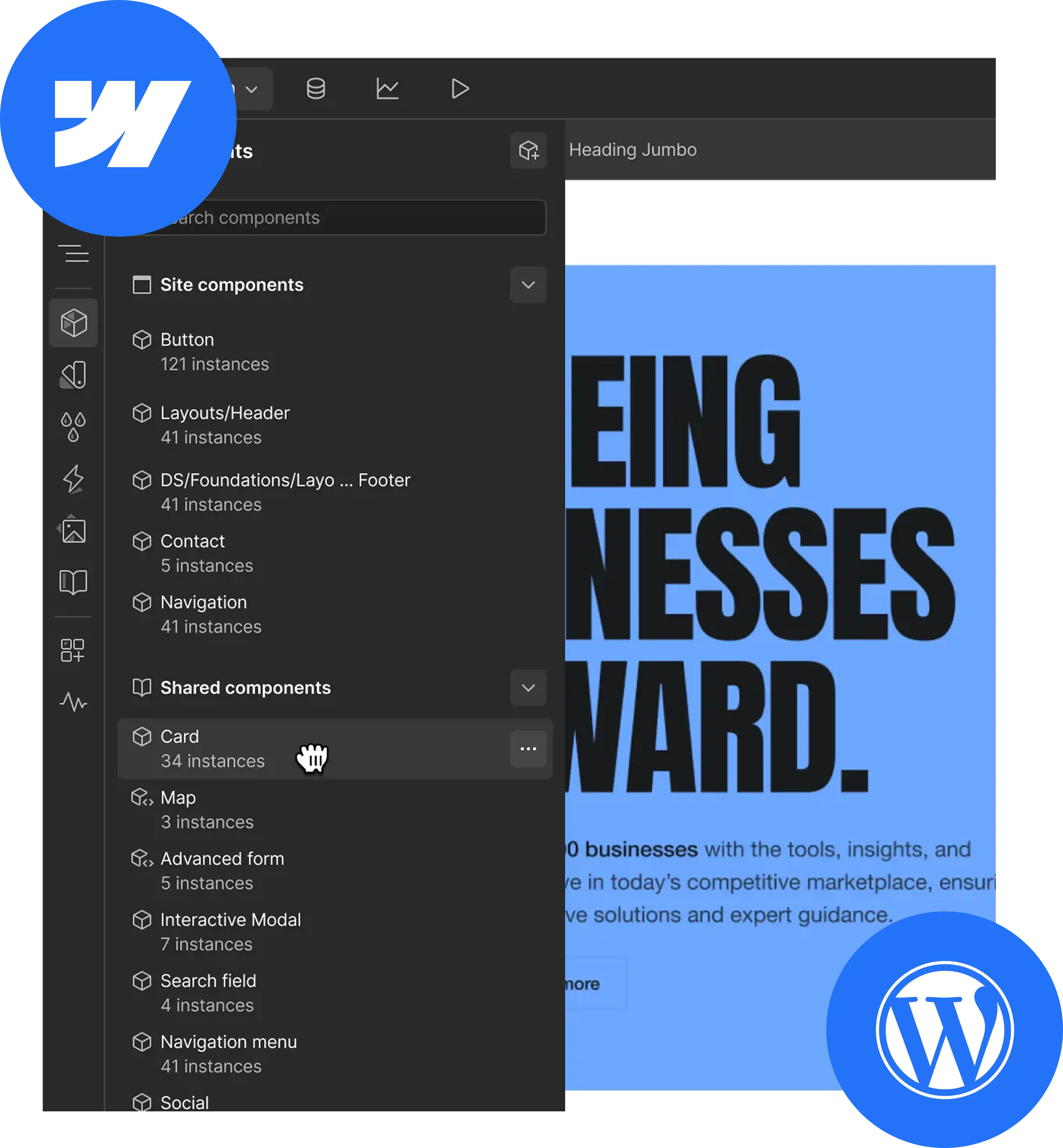 WordPress to Webflow migration process